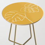 Monstera minimal - yellow Side Table Gallery Image 2