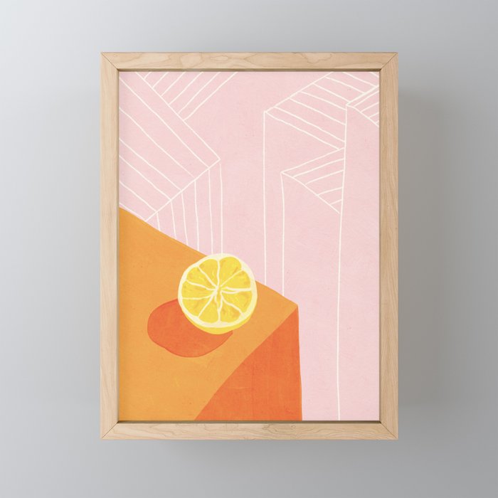 Lemon city Mini Art Print Gallery Image 1