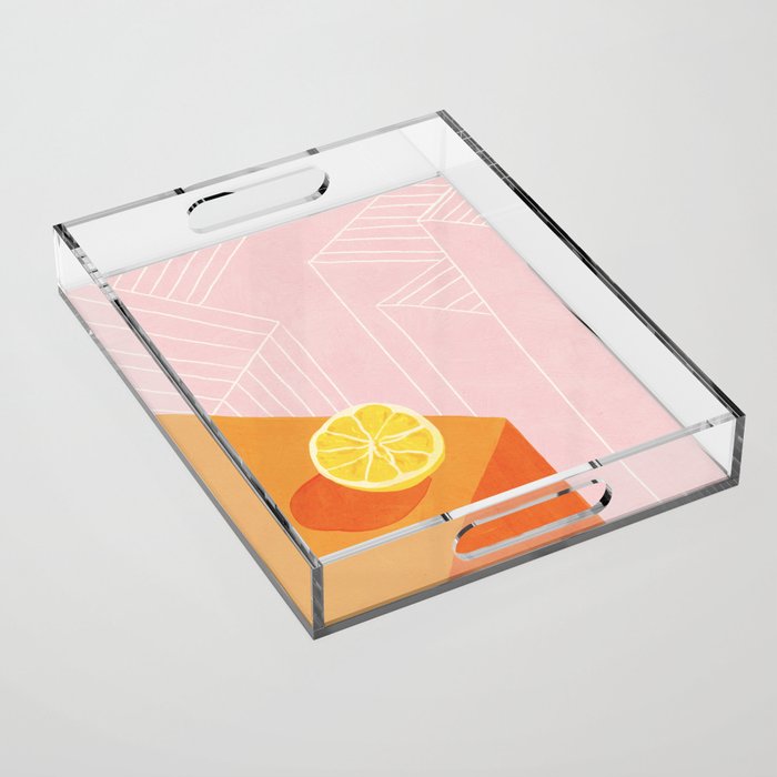 Lemon city Acrylic Tray Gallery Image 1