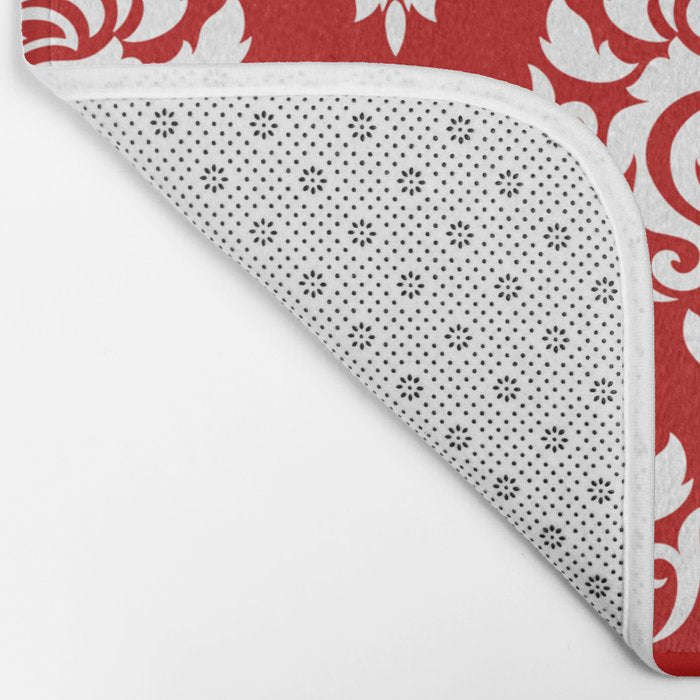 Red Damask Bath Mat Gallery Image 2