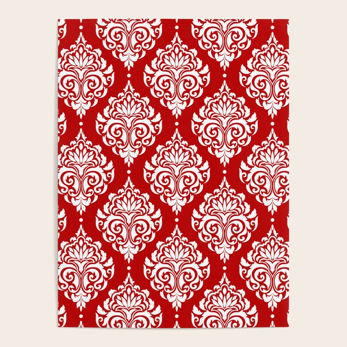 Red Damask Poster Gallery Image 4
