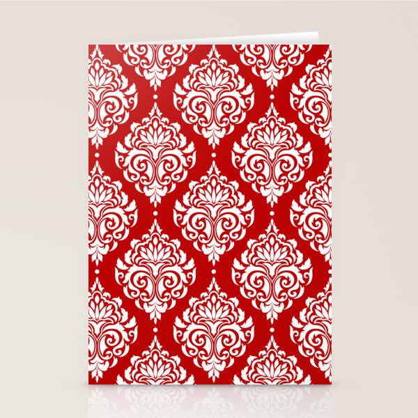 Red Damask Stationery Card Gallery Image 2