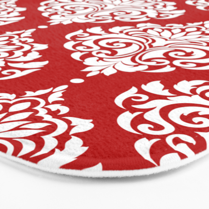 Red Damask Bath Mat Gallery Image 3