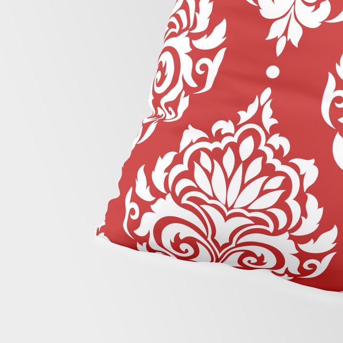 Red Damask Pillow Sham Gallery Image 4