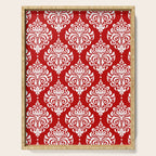 Red Damask Serving Tray Gallery Image 1