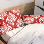 Red Damask Pillow Sham Gallery Image 2