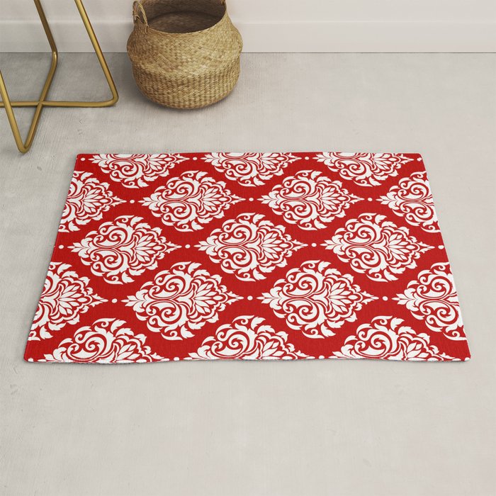 Red Damask Rug Gallery Image 1