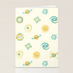 Pastel space pattern Stationery Card Gallery Image 2