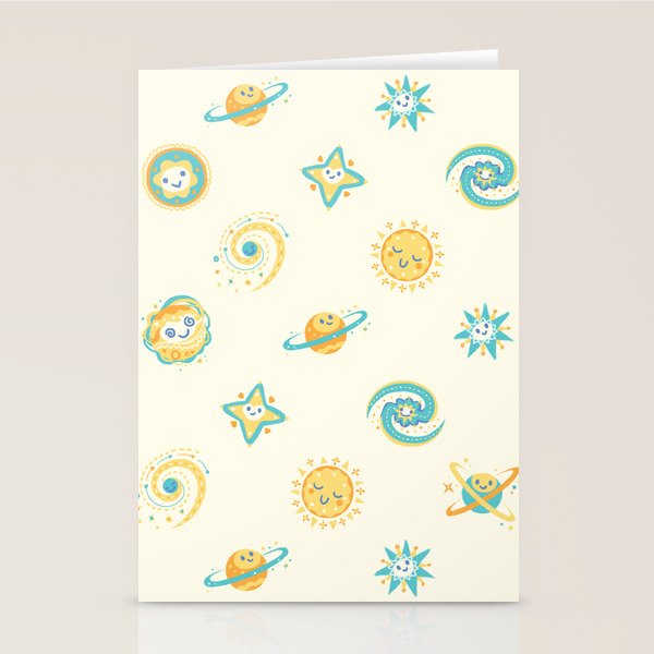 Pastel space pattern Stationery Card Gallery Image 2