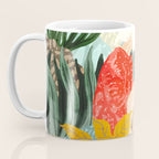 The Distracted Reader | Mindfulness Solo Travel | Bohemian Jungle Botanical Mood | Nature Book Lady Coffee Mug Gallery Image 3