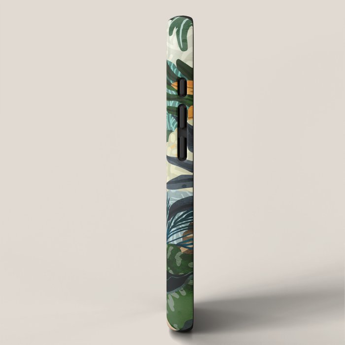 The Distracted Reader | Mindfulness Solo Travel | Bohemian Jungle Botanical Mood | Nature Book Lady iPhone Case Gallery Image 2