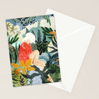 The Distracted Reader | Mindfulness Solo Travel | Bohemian Jungle Botanical Mood | Nature Book Lady Stationery Card Gallery Image 2