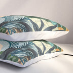 The Distracted Reader | Mindfulness Solo Travel | Bohemian Jungle Botanical Mood | Nature Book Lady Pillow Sham Gallery Image 3