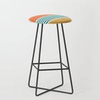 Sun Beach Stripes - Mid Century Modern Abstract Stool Gallery Image 1