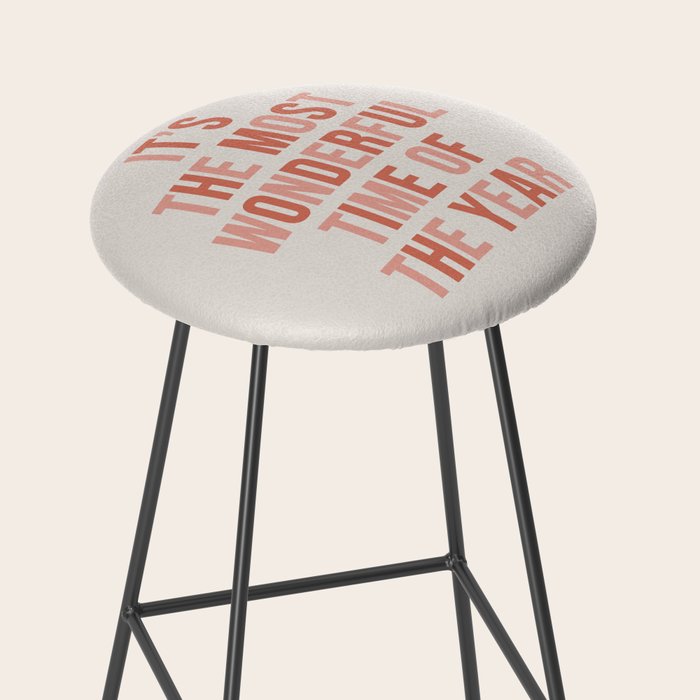 The Most Wonderful Time Of The Year Warm Pink Stool Gallery Image 2