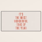 The Most Wonderful Time Of The Year Warm Pink Desk Mat Gallery Image 3