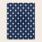 Midcentury Stars and Dots Pattern in Nautical Navy Blue and White Notebook Gallery Image 4