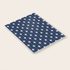 Midcentury Stars and Dots Pattern in Nautical Navy Blue and White Notebook Gallery Image 3