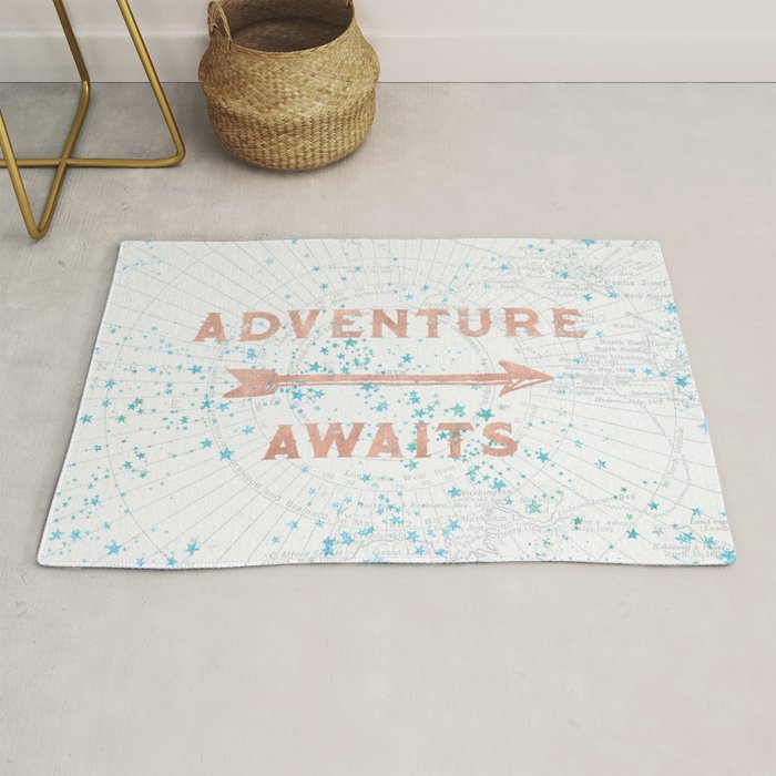 Adventure Awaits Rose Gold Rug Gallery Image 1