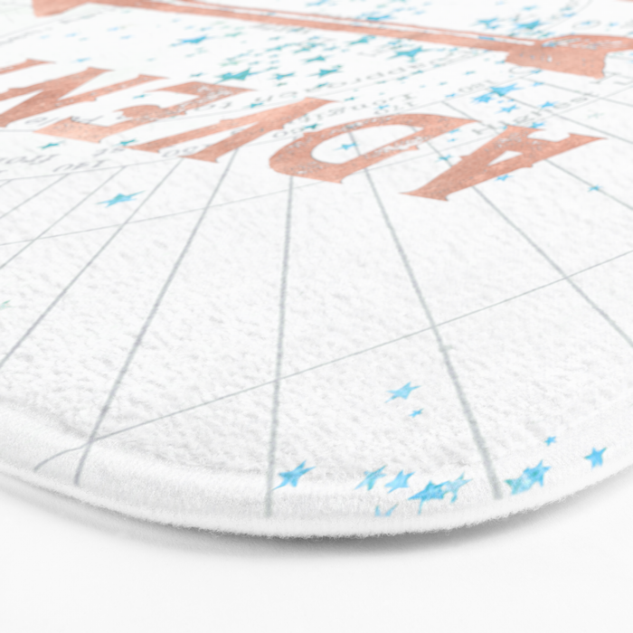 Adventure Awaits Rose Gold Bath Mat Gallery Image 3