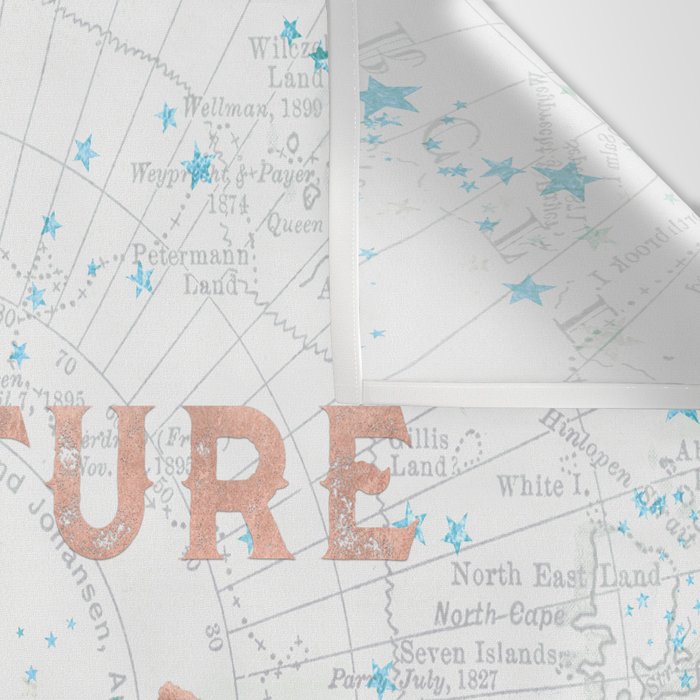 Adventure Awaits Rose Gold Wall Tapestry Gallery Image 3
