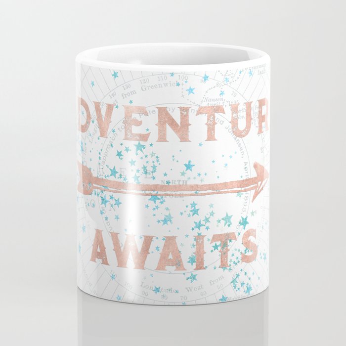 Adventure Awaits Rose Gold Coffee Mug Gallery Image 4
