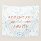 Adventure Awaits Rose Gold Wall Tapestry Gallery Image 4