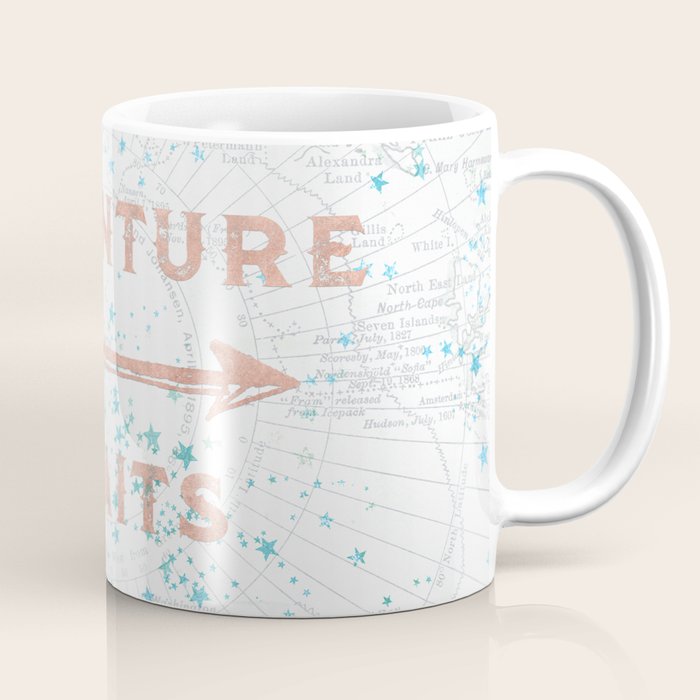Adventure Awaits Rose Gold Coffee Mug Gallery Image 1