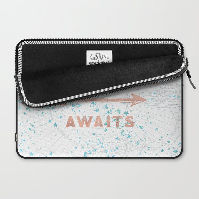 Adventure Awaits Rose Gold Laptop Sleeve Gallery Image 2