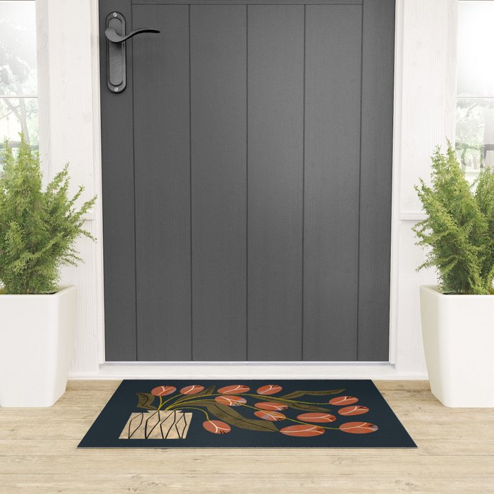 Spilling Red Tulips Welcome Mat Gallery Image 3