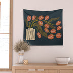Spilling Red Tulips Wall Tapestry Gallery Image 2