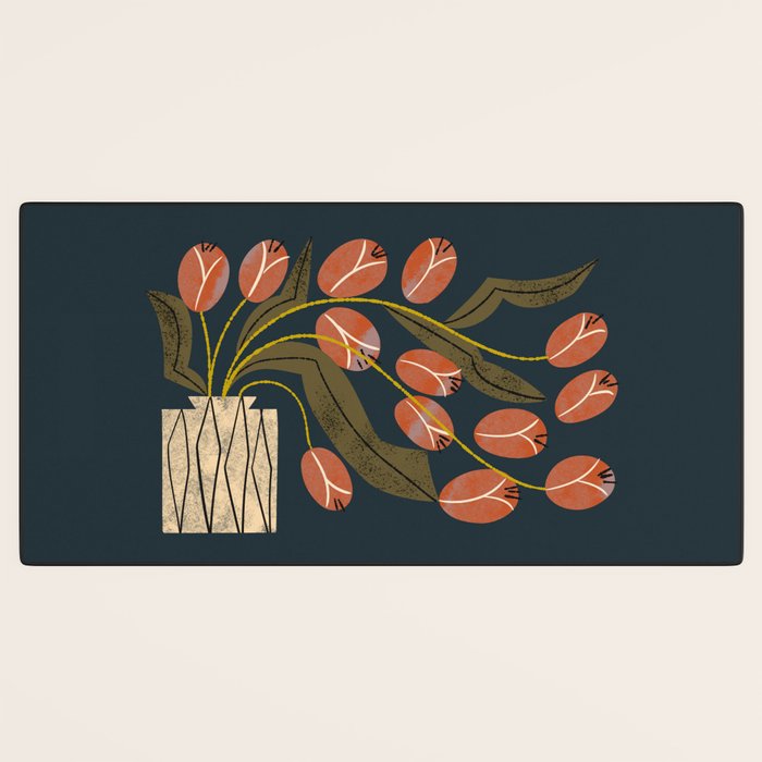Spilling Red Tulips Desk Mat Gallery Image 3