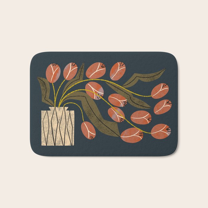 Spilling Red Tulips Bath Mat Gallery Image 1