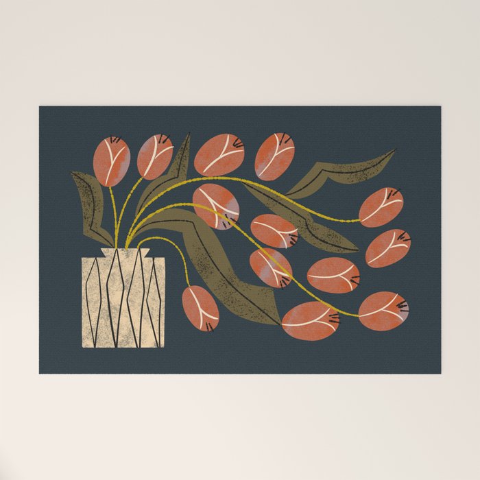 Spilling Red Tulips Welcome Mat Gallery Image 1