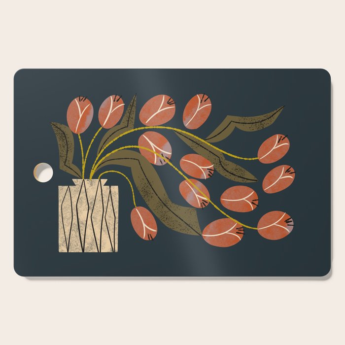 Spilling Red Tulips Cutting Board Gallery Image 1