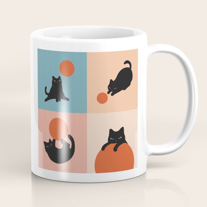 Cat and Sun 2x2 Coffee Mug Gallery Image 1