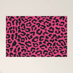 2000s leopard-black on hot pink Welcome Mat Gallery Image 1