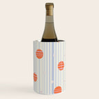 Dots and Vertical Stripes in Orange and Lavender - Playful Geometrics Wine Chiller Gallery Image 2