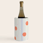Dots and Vertical Stripes in Orange and Lavender - Playful Geometrics Wine Chiller Gallery Image 1