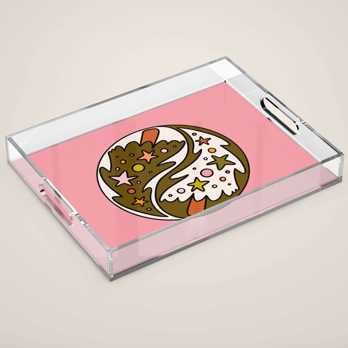 Christmas Yin Yang Acrylic Tray Gallery Image 1
