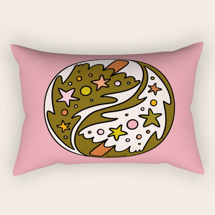 Christmas Yin Yang Rectangular Pillow Gallery Image 1