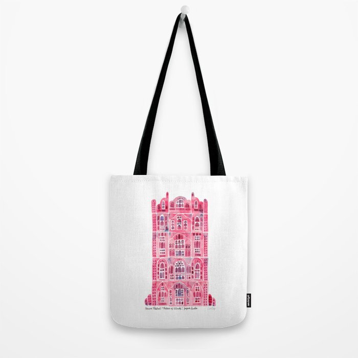 Hawa Mahal - Pink Palace of Jaipur, India Tote Bag Gallery Image 2