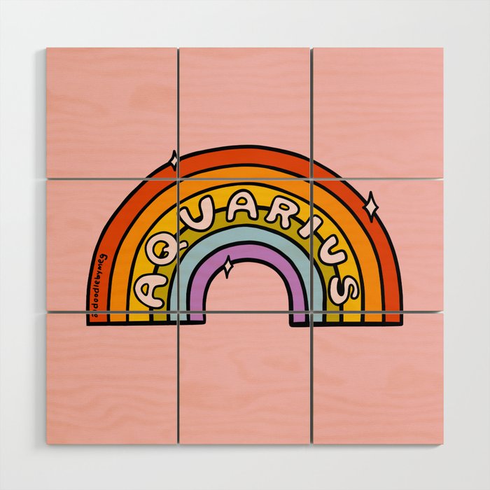 Aquarius Rainbow Wood Wall Art Gallery Image 1
