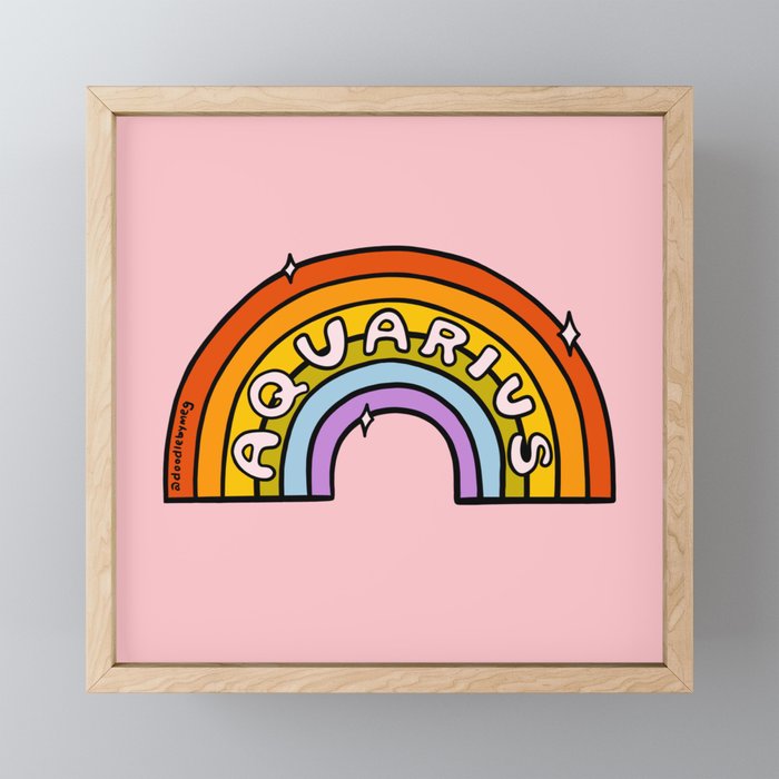 Aquarius Rainbow Mini Art Print Gallery Image 1