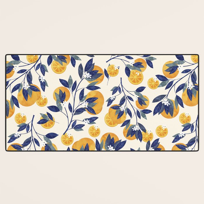 Mediterranean orange branch Desk Mat Gallery Image 3