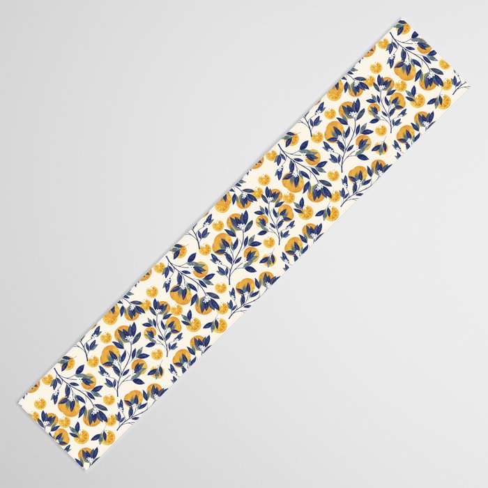 Mediterranean orange branch Table Runner Gallery Image 3