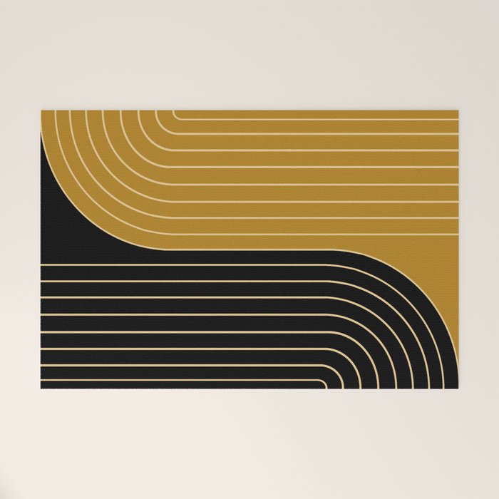 Two Tone Line Curvature IX Welcome Mat Gallery Image 1