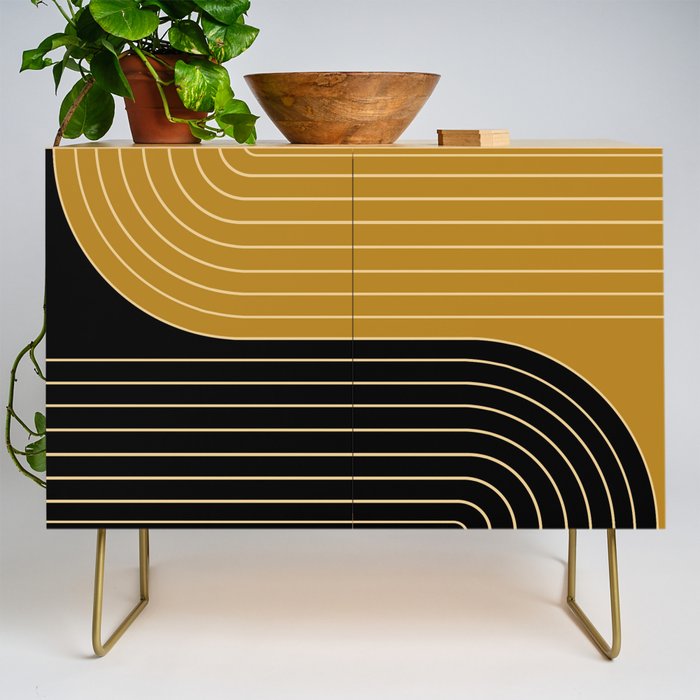 Two Tone Line Curvature IX Credenza Gallery Image 1