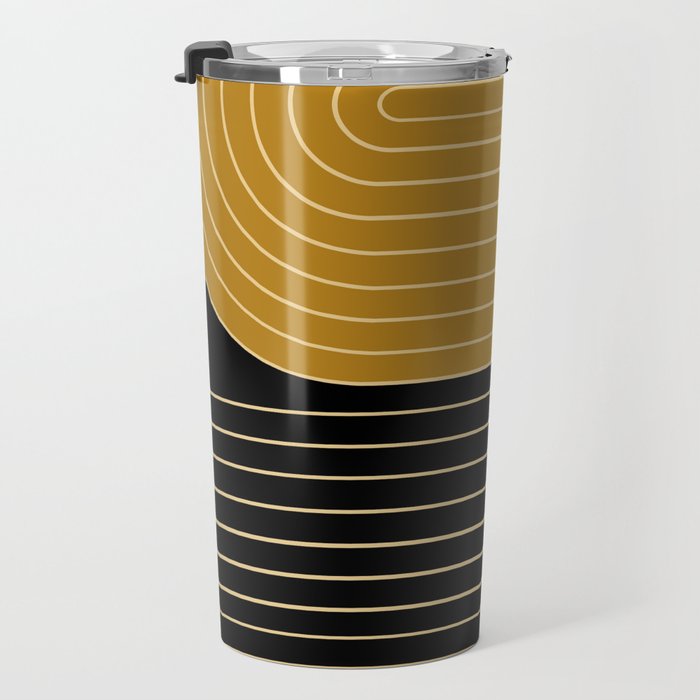 Two Tone Line Curvature IX Travel Mug Gallery Image 3