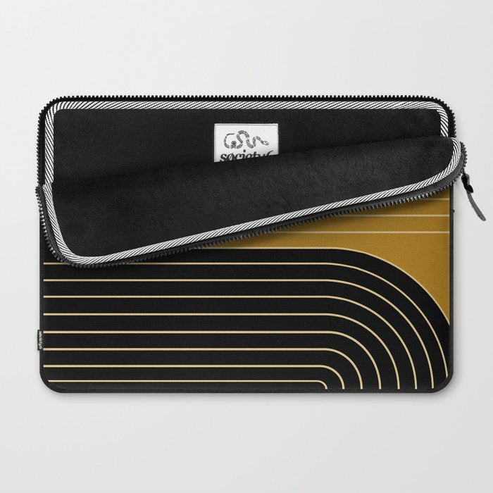 Two Tone Line Curvature IX Laptop Sleeve Gallery Image 2